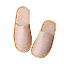 Luxury Hotel Slipper Linen Cotton disposable slippers Top Quality Fashion Designs Custom Logo Bargain Sale  Wholesale